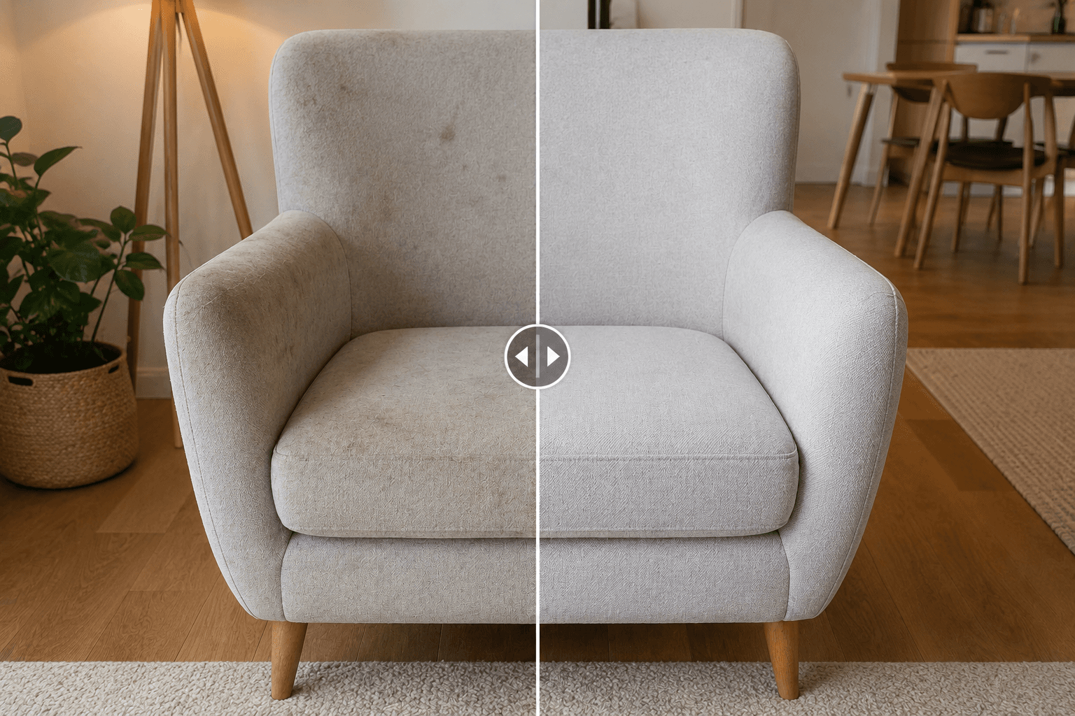 Armchair after pet marks
